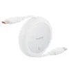 Kabel zwijany Baseus Free2Pull 60W USB-C - USB-C 1m - biały